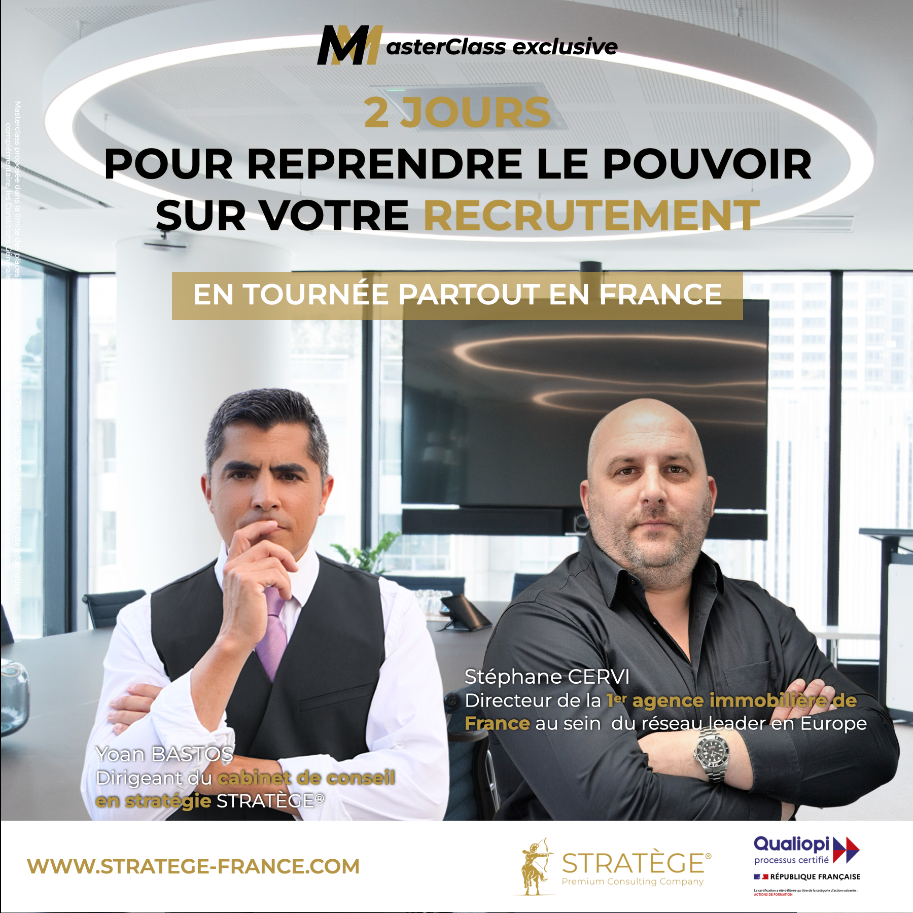 Formation recrutement immobilier pour dirigeants - 2 jours pour optimiser le recrutement de commerciaux et agents commerciaux, partout en France avec Yoan Bastos et Stéphane Cervi