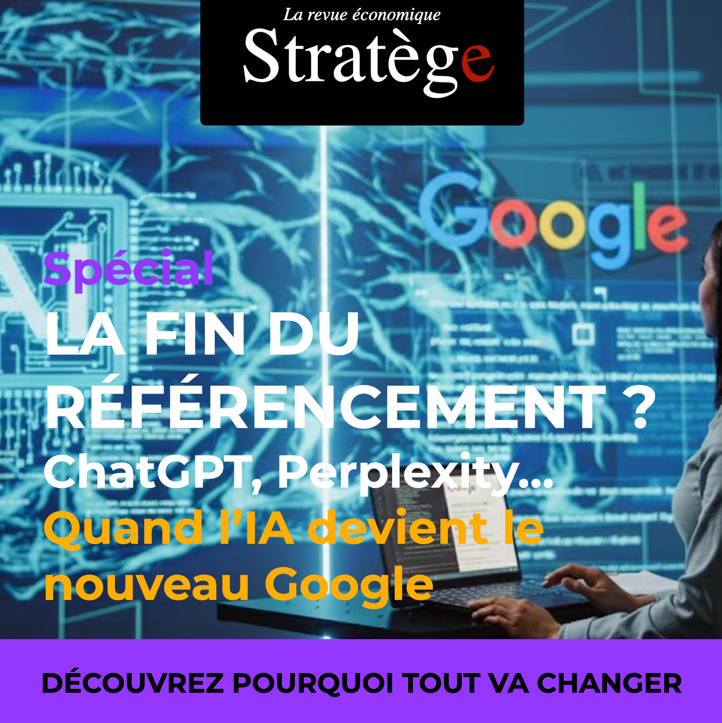 Illustration de l’impact de l’intelligence artificielle sur le référencement et la recherche Google