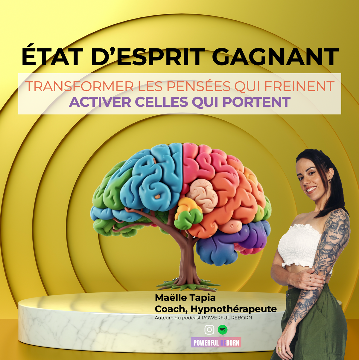 Motivation équipe avec Maëlle Tapia lors de la conférence État d’esprit gagnant. Intuitive intuition.